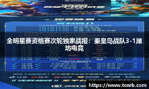 全明星赛资格赛次轮独家战报：秦皇岛战队3-1潍坊电竞